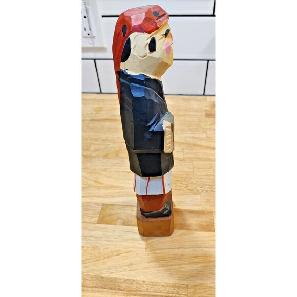 Vintage 12" Wooden Pirate Fisherman Peg Leg Nautical Figure-Cute - Picture 4 of 8